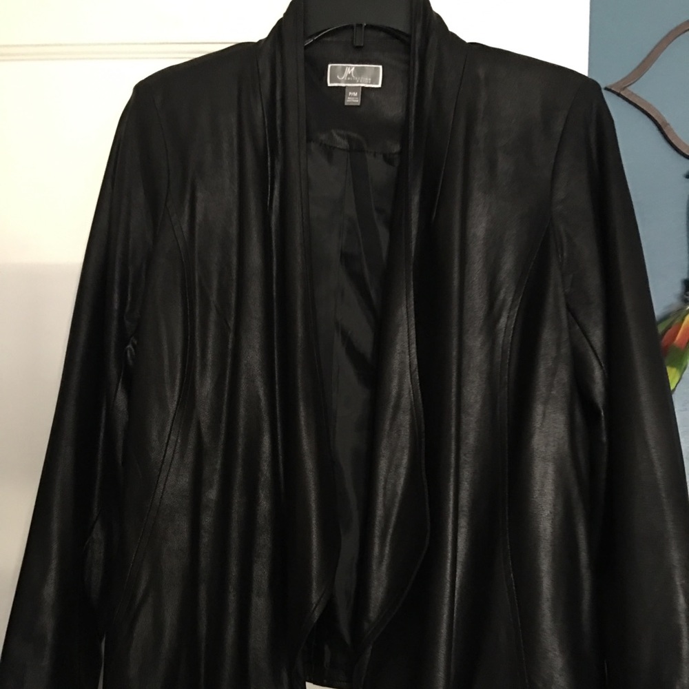 Fabric leather look jacket